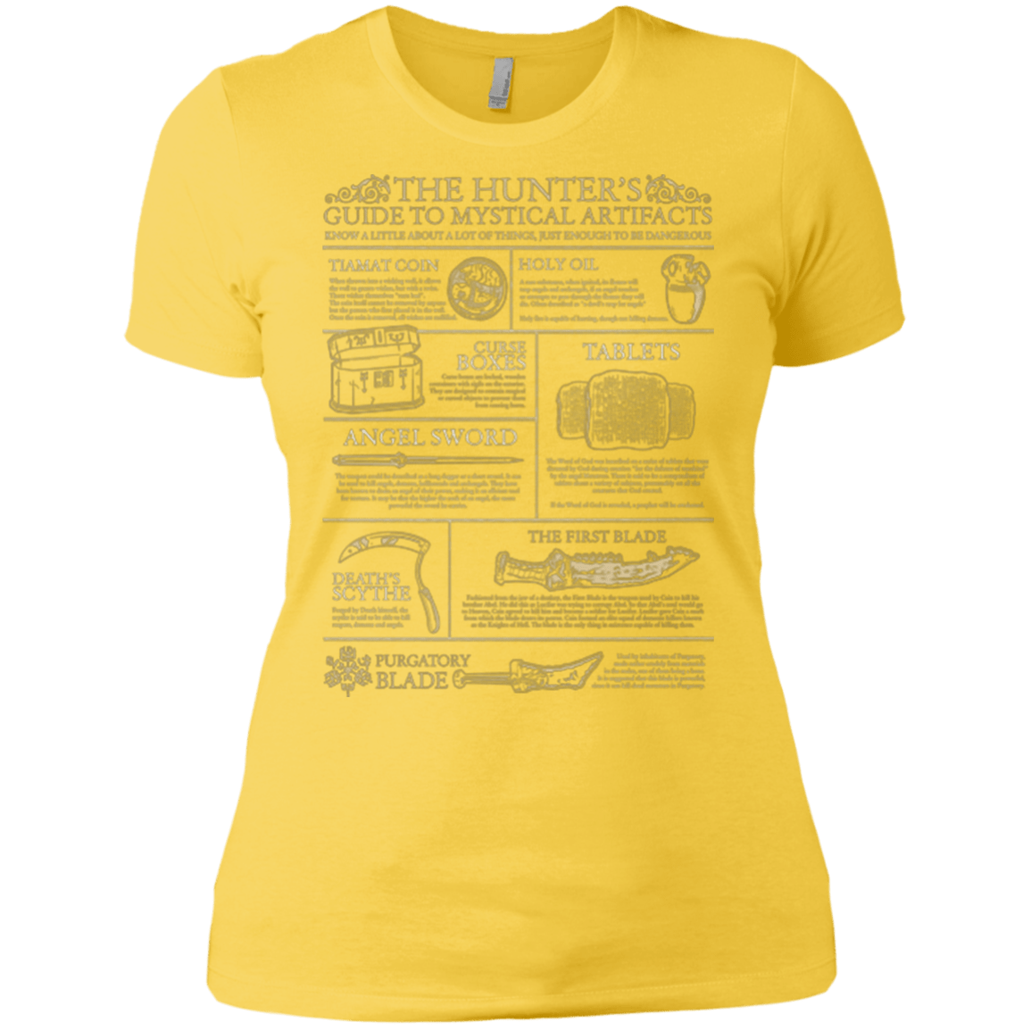 T-Shirts Vibrant Yellow / X-Small Guide To Mystical Artifacts Women's Premium T-Shirt