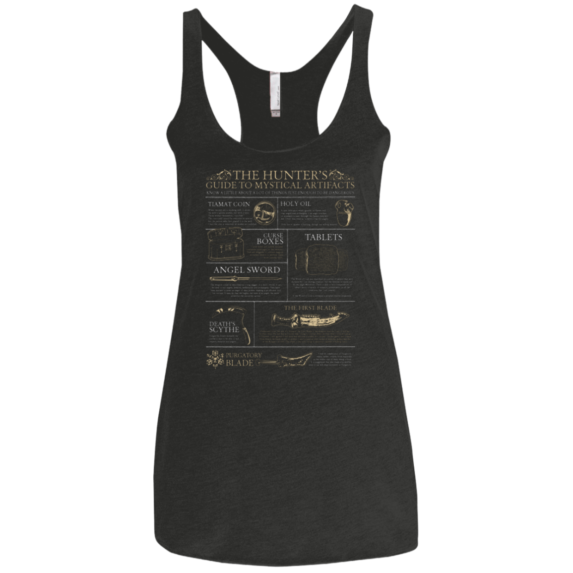 T-Shirts Vintage Black / X-Small Guide To Mystical Artifacts Women's Triblend Racerback Tank