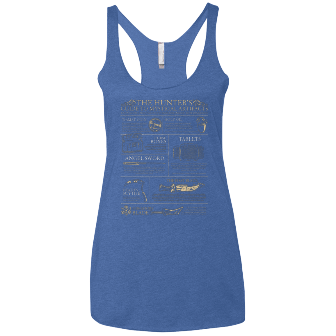 T-Shirts Vintage Royal / X-Small Guide To Mystical Artifacts Women's Triblend Racerback Tank