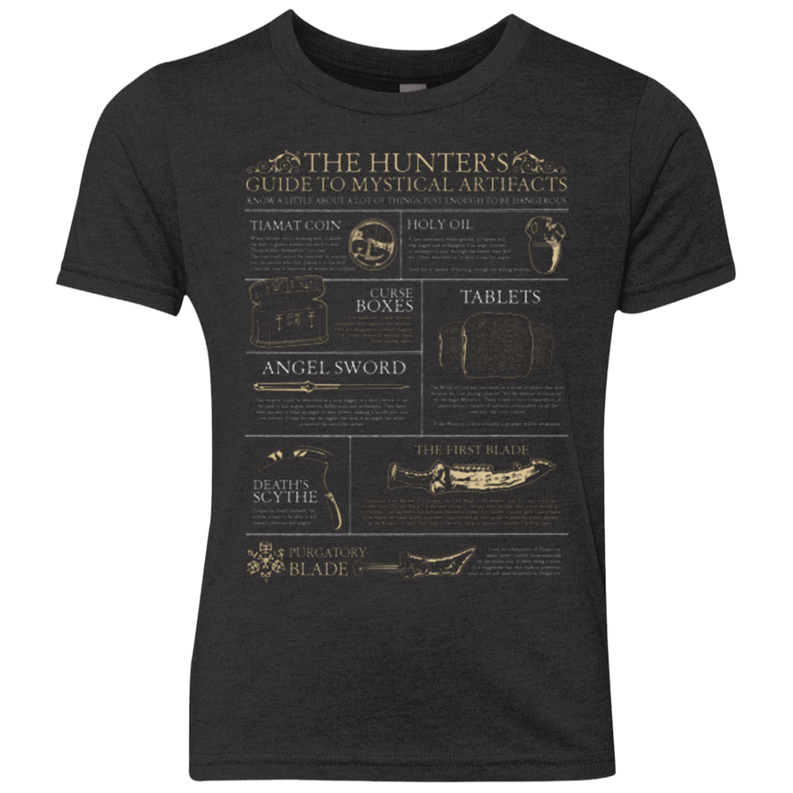 T-Shirts Vintage Black / YXS Guide To Mystical Artifacts Youth Triblend T-Shirt