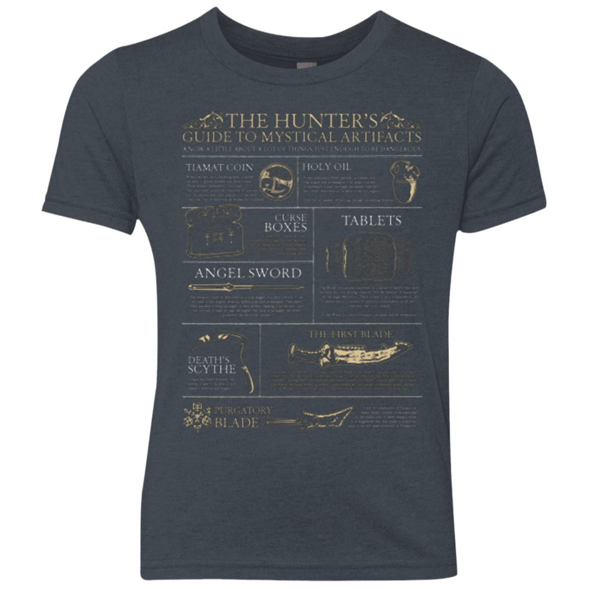 T-Shirts Vintage Navy / YXS Guide To Mystical Artifacts Youth Triblend T-Shirt