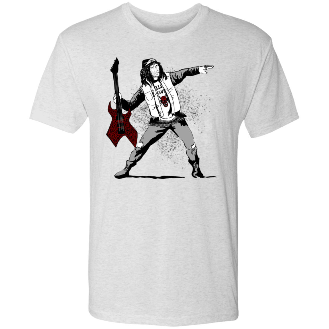 T-Shirts Heather White / S Guitar Men's Triblend T-Shirt