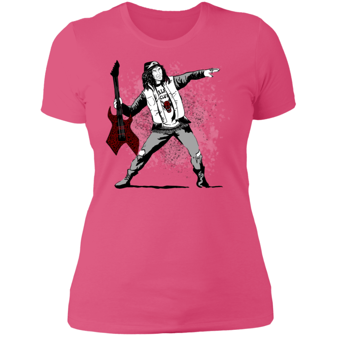 T-Shirts Hot Pink / S Guitar Women's Premium T-Shirt