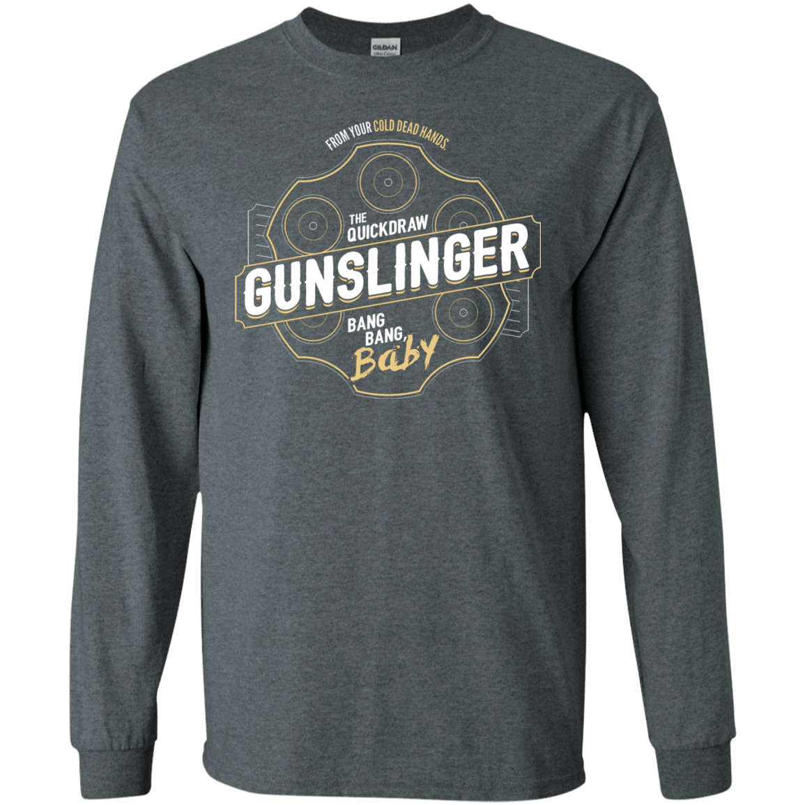 T-Shirts Dark Heather / S Gunslinger Men's Long Sleeve T-Shirt