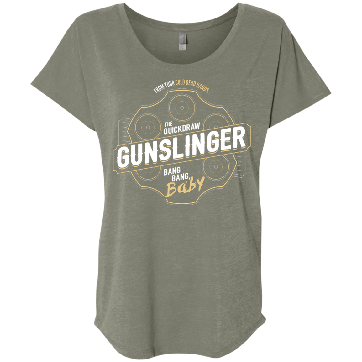 T-Shirts Venetian Grey / X-Small Gunslinger Triblend Dolman Sleeve