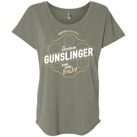 T-Shirts Venetian Grey / X-Small Gunslinger Triblend Dolman Sleeve