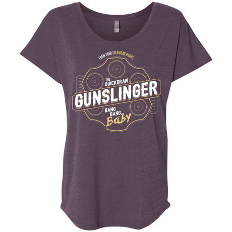 T-Shirts Vintage Purple / X-Small Gunslinger Triblend Dolman Sleeve