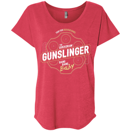 T-Shirts Vintage Red / X-Small Gunslinger Triblend Dolman Sleeve