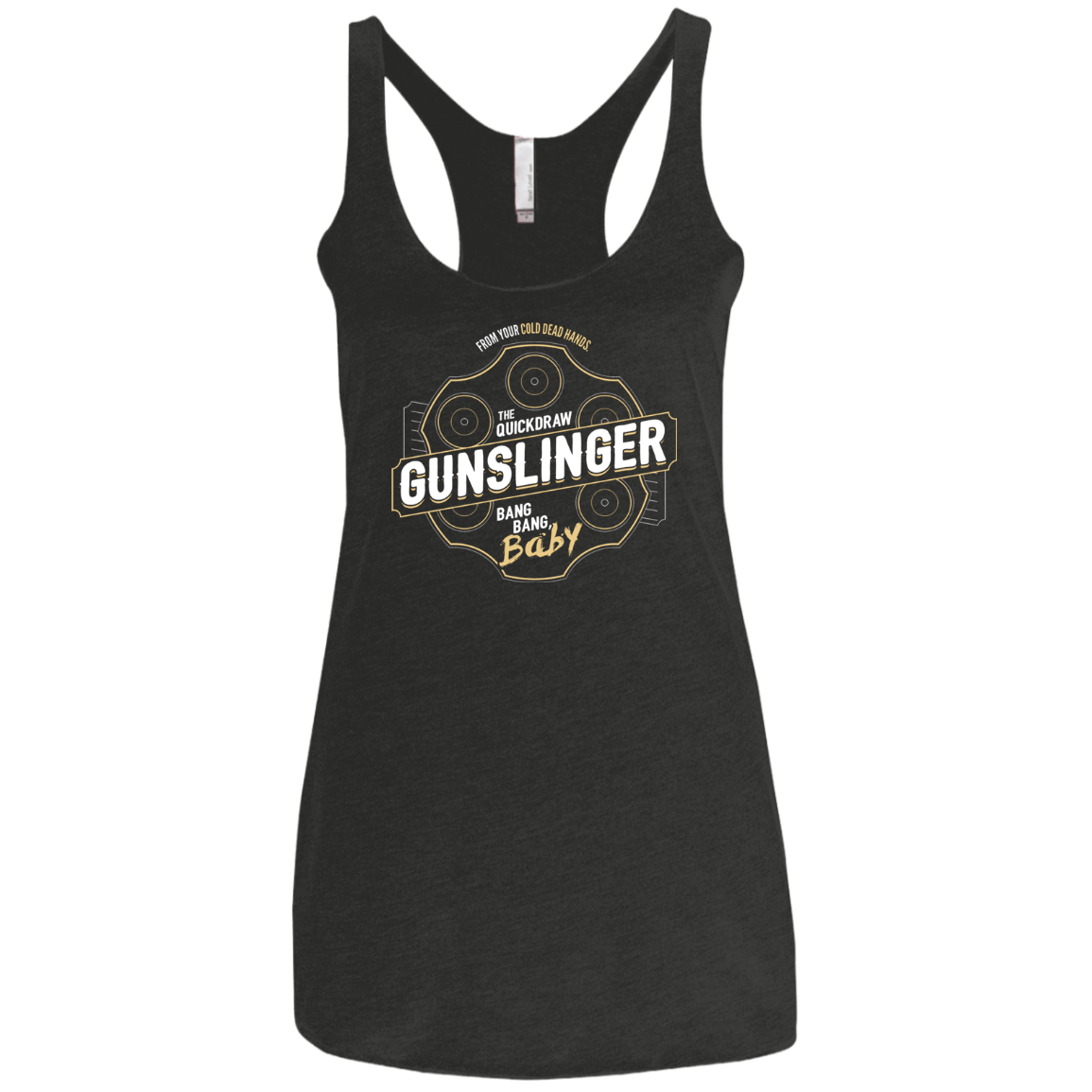T-Shirts Vintage Black / X-Small Gunslinger Women's Triblend Racerback Tank