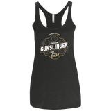 T-Shirts Vintage Black / X-Small Gunslinger Women's Triblend Racerback Tank