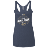 T-Shirts Vintage Navy / X-Small Gunslinger Women's Triblend Racerback Tank