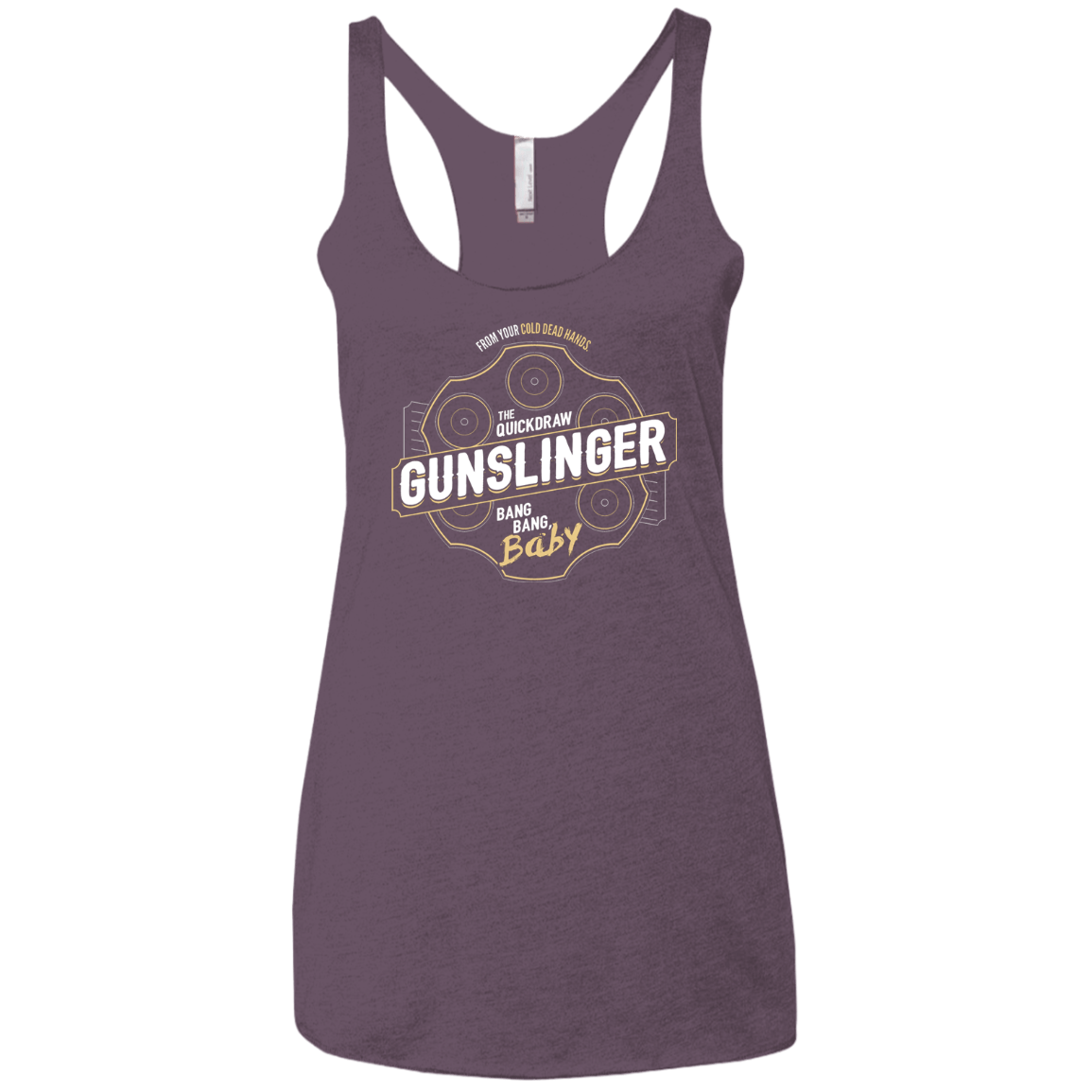 T-Shirts Vintage Purple / X-Small Gunslinger Women's Triblend Racerback Tank