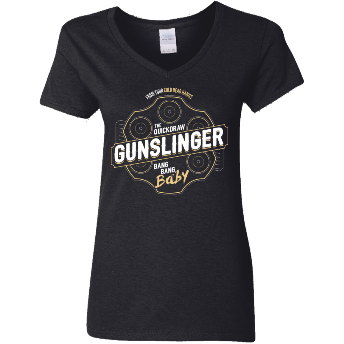 T-Shirts Black / S Gunslinger Women's V-Neck T-Shirt