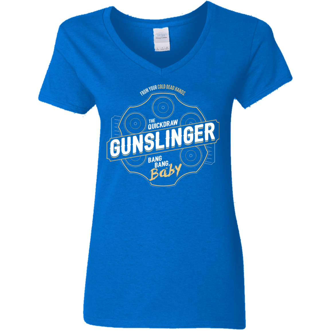 T-Shirts Royal / S Gunslinger Women's V-Neck T-Shirt