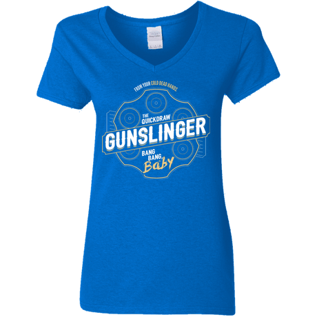 T-Shirts Royal / S Gunslinger Women's V-Neck T-Shirt