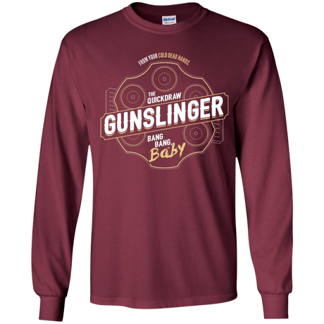 T-Shirts Maroon / YS Gunslinger Youth Long Sleeve T-Shirt