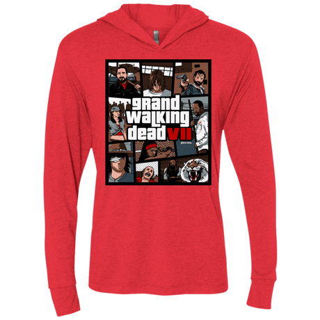 T-Shirts Vintage Red / X-Small GWD7 Triblend Long Sleeve Hoodie Tee