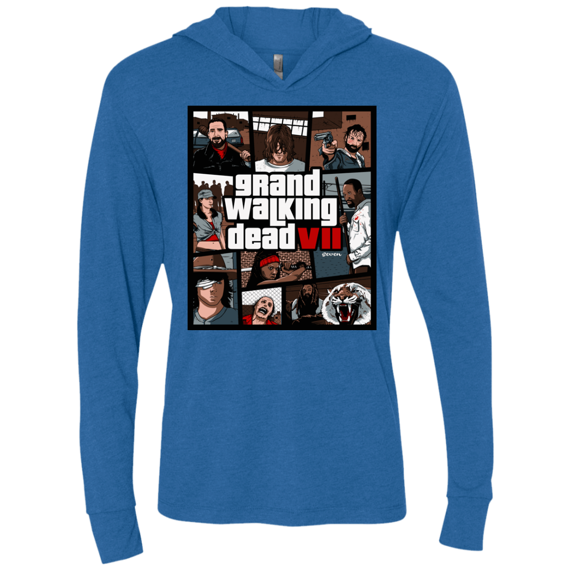 T-Shirts Vintage Royal / X-Small GWD7 Triblend Long Sleeve Hoodie Tee