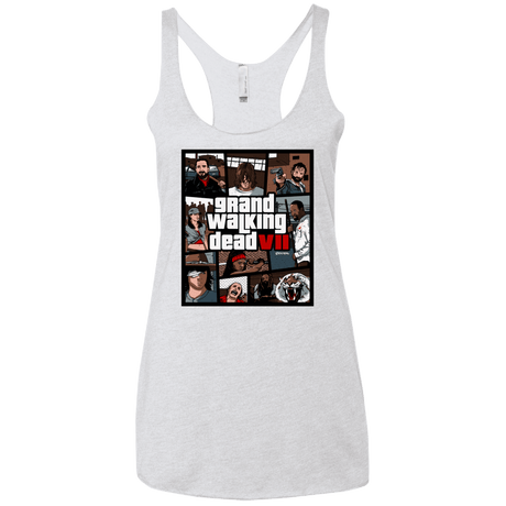 T-Shirts Heather White / X-Small GWD7 Women's Triblend Racerback Tank