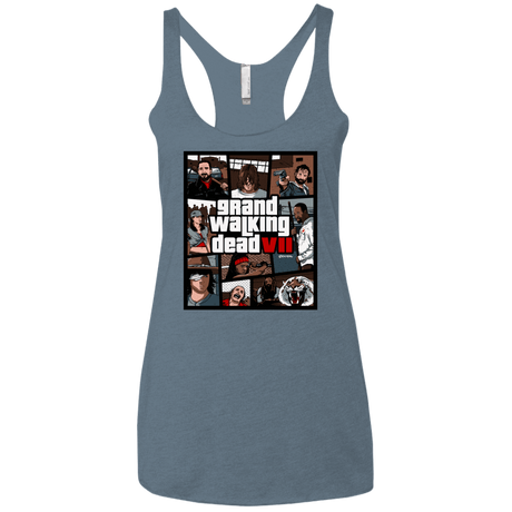 T-Shirts Indigo / X-Small GWD7 Women's Triblend Racerback Tank