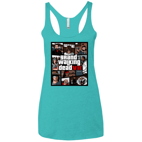 T-Shirts Tahiti Blue / X-Small GWD7 Women's Triblend Racerback Tank