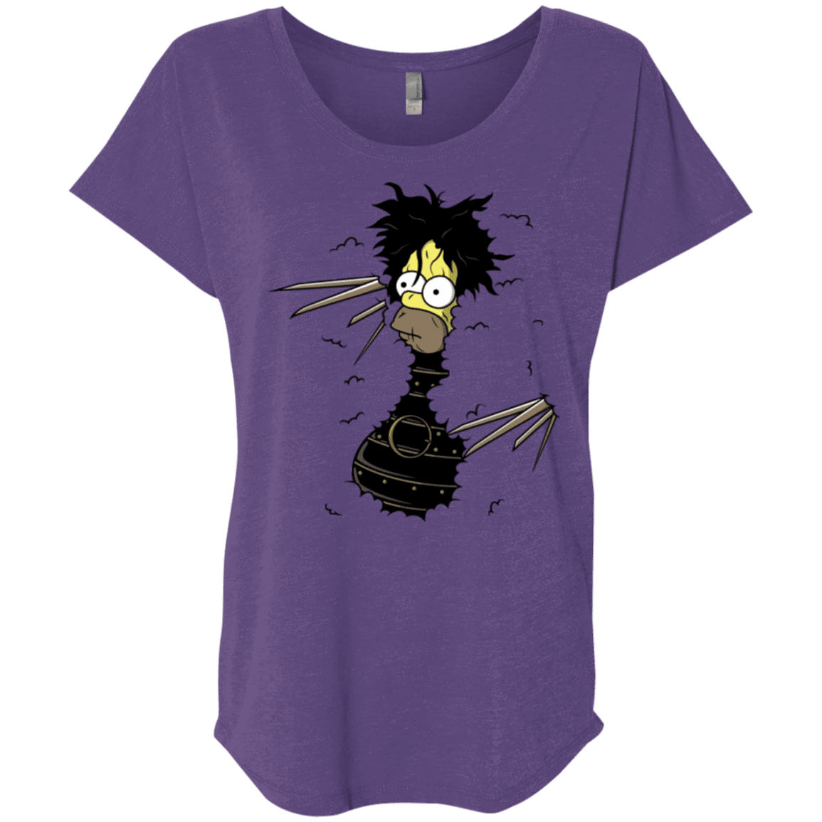 T-Shirts Purple Rush / X-Small H. Scissorhands! Triblend Dolman Sleeve