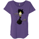 T-Shirts Purple Rush / X-Small H. Scissorhands! Triblend Dolman Sleeve