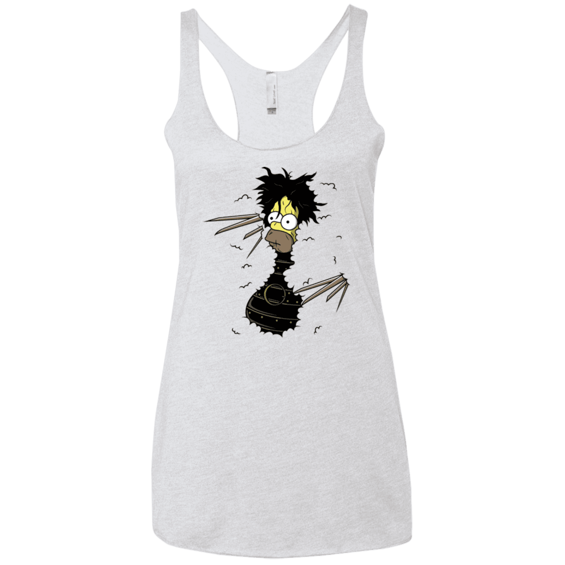 T-Shirts Heather White / X-Small H. Scissorhands! Women's Triblend Racerback Tank