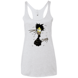 T-Shirts Heather White / X-Small H. Scissorhands! Women's Triblend Racerback Tank