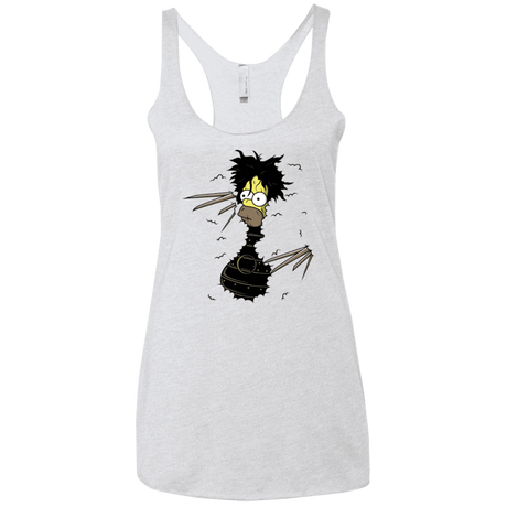 T-Shirts Heather White / X-Small H. Scissorhands! Women's Triblend Racerback Tank