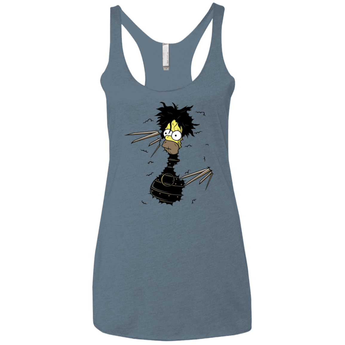 T-Shirts Indigo / X-Small H. Scissorhands! Women's Triblend Racerback Tank