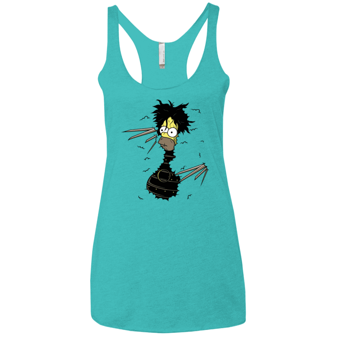 T-Shirts Tahiti Blue / X-Small H. Scissorhands! Women's Triblend Racerback Tank