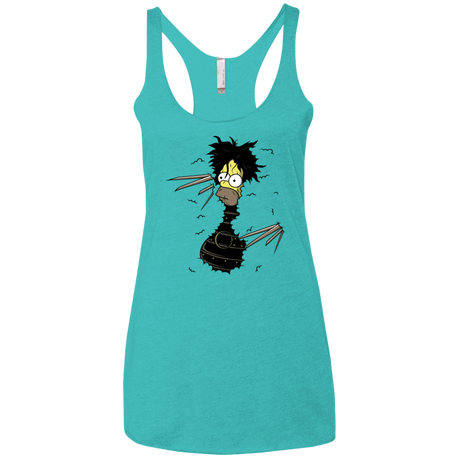 T-Shirts Tahiti Blue / X-Small H. Scissorhands! Women's Triblend Racerback Tank