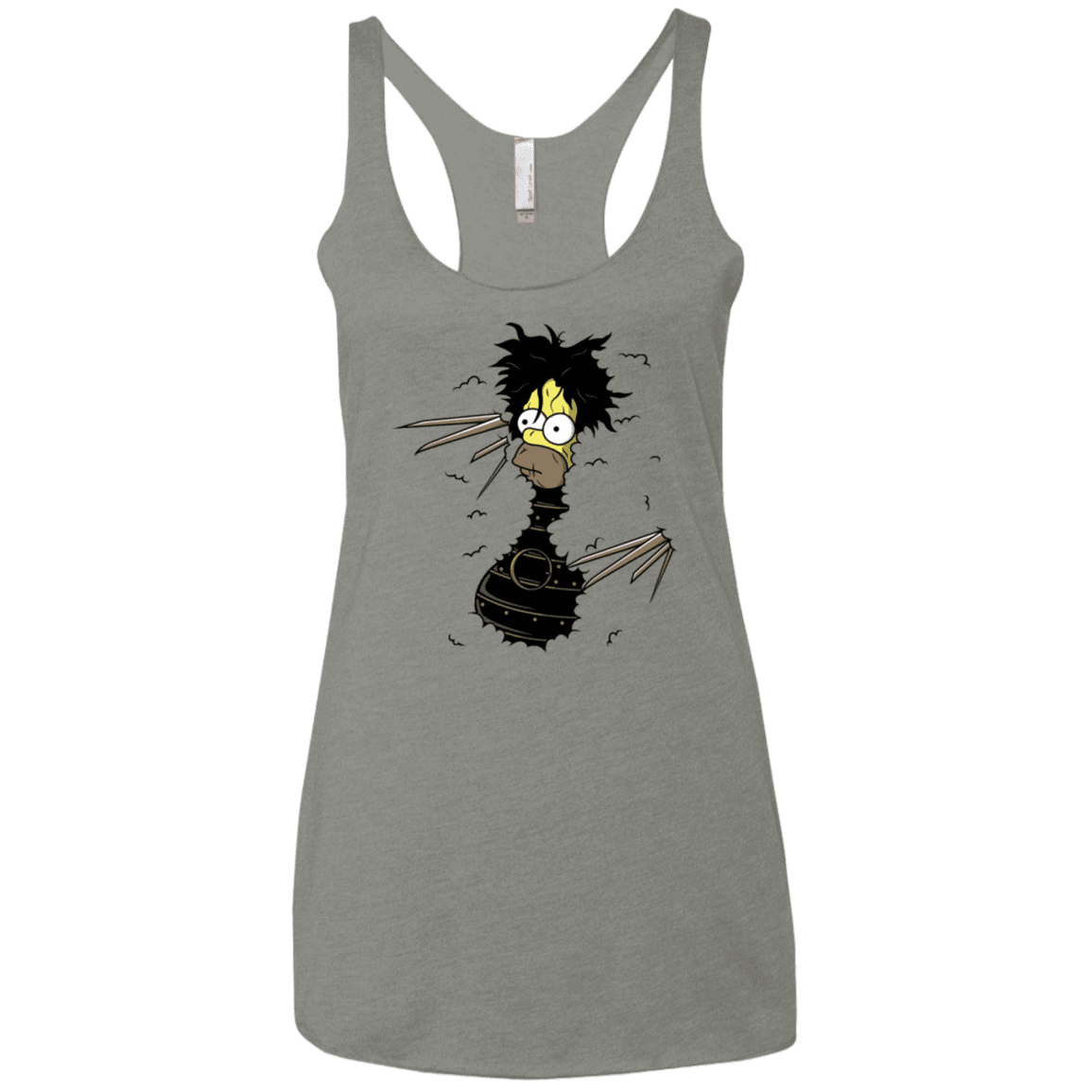 T-Shirts Venetian Grey / X-Small H. Scissorhands! Women's Triblend Racerback Tank