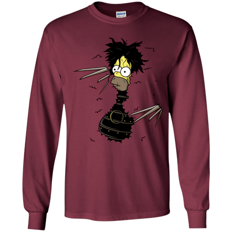T-Shirts Maroon / YS H. Scissorhands! Youth Long Sleeve T-Shirt
