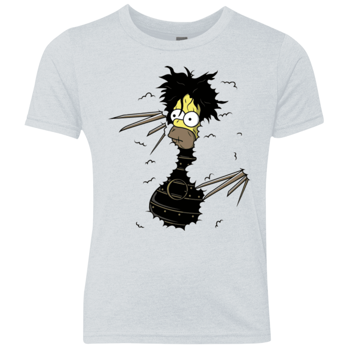 T-Shirts Heather White / YXS H. Scissorhands! Youth Triblend T-Shirt