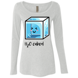 T-Shirts Heather White / S H2O Cubed Women's Triblend Long Sleeve Shirt