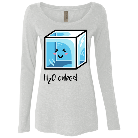 T-Shirts Heather White / S H2O Cubed Women's Triblend Long Sleeve Shirt