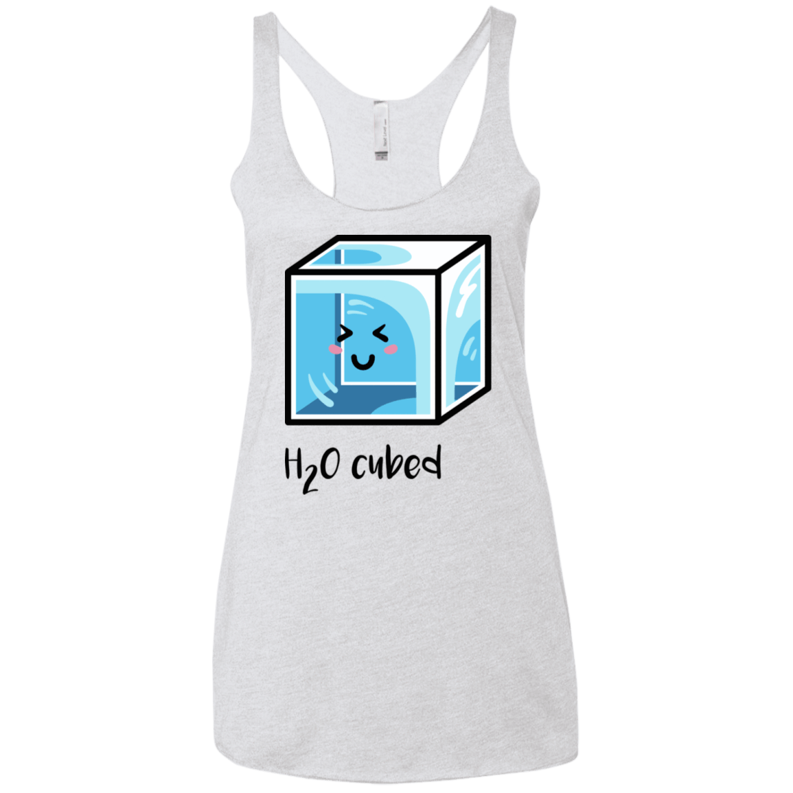 T-Shirts Heather White / X-Small H2O Cubed Women's Triblend Racerback Tank