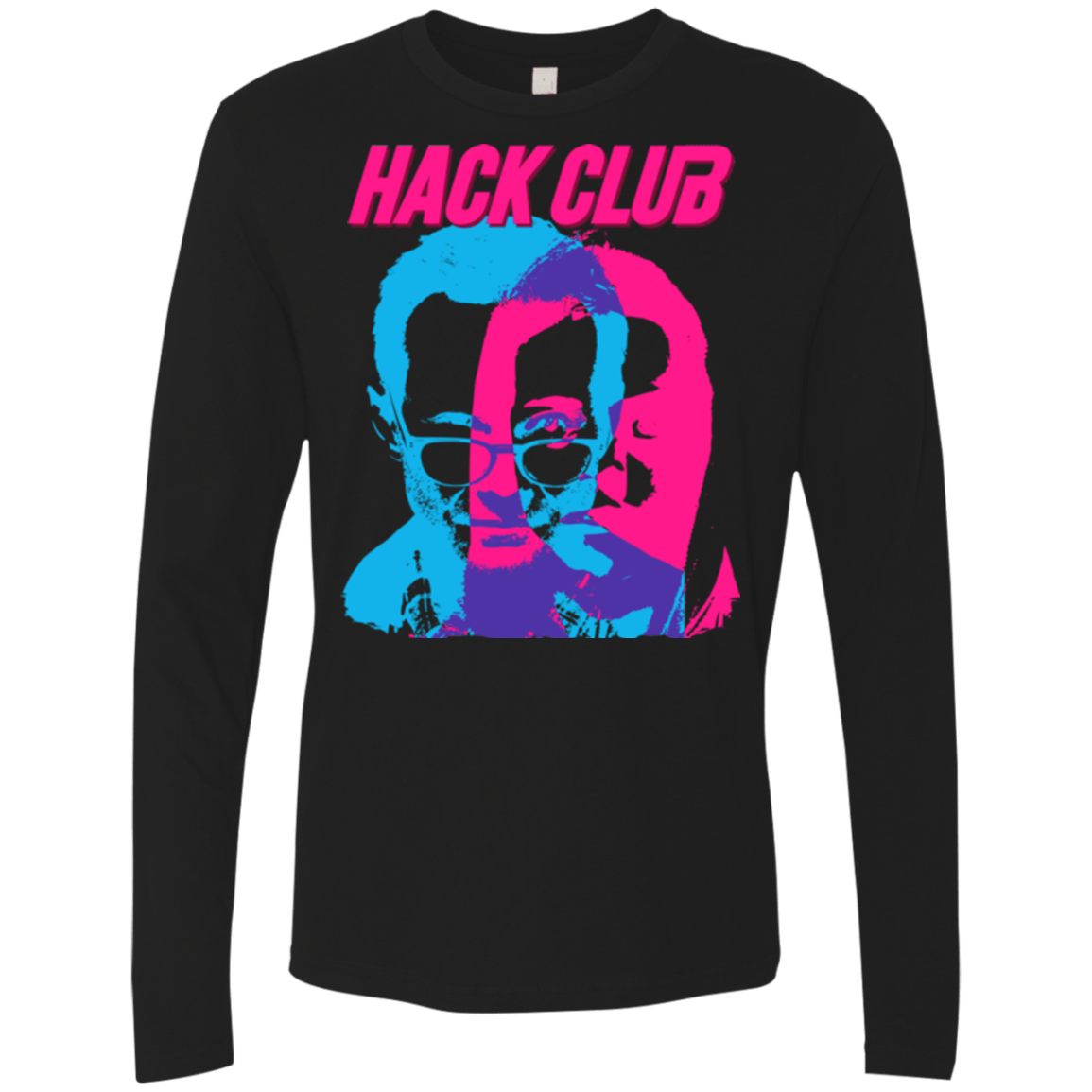 T-Shirts Black / Small Hack Club Men's Premium Long Sleeve