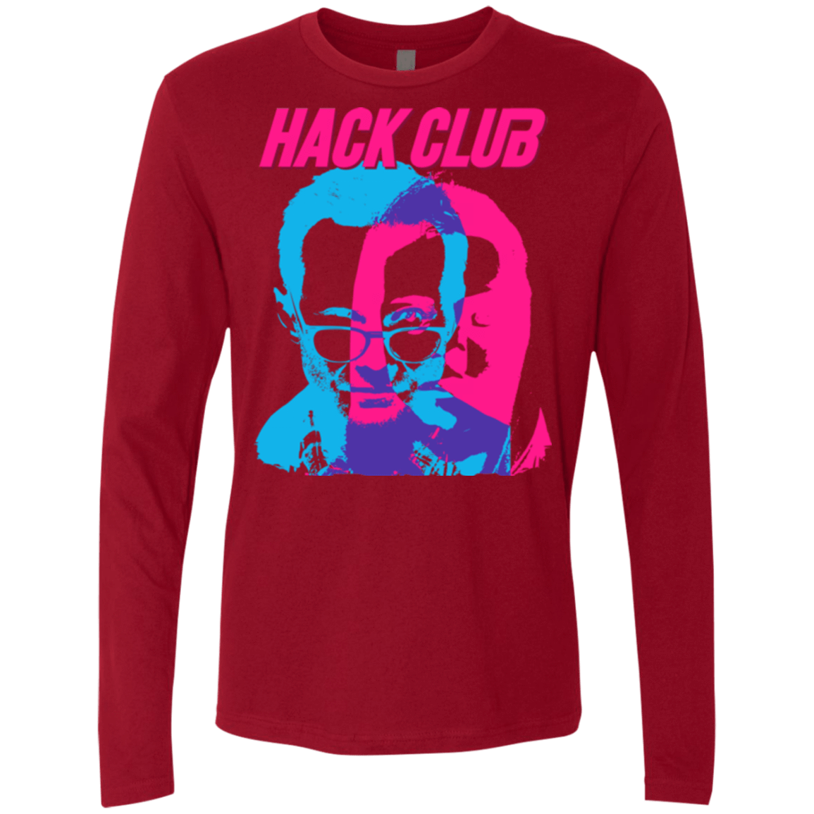 T-Shirts Cardinal / Small Hack Club Men's Premium Long Sleeve