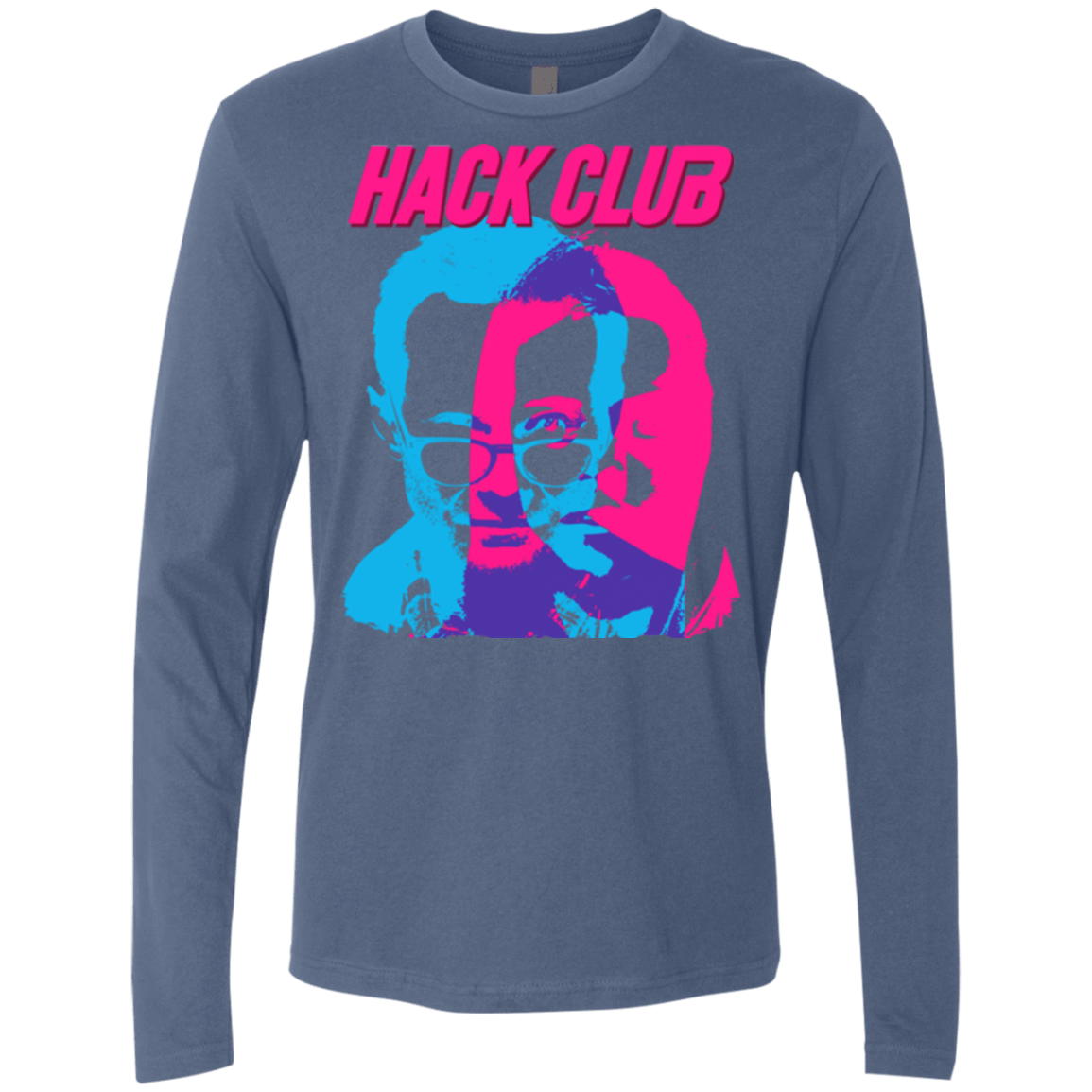 T-Shirts Indigo / Small Hack Club Men's Premium Long Sleeve