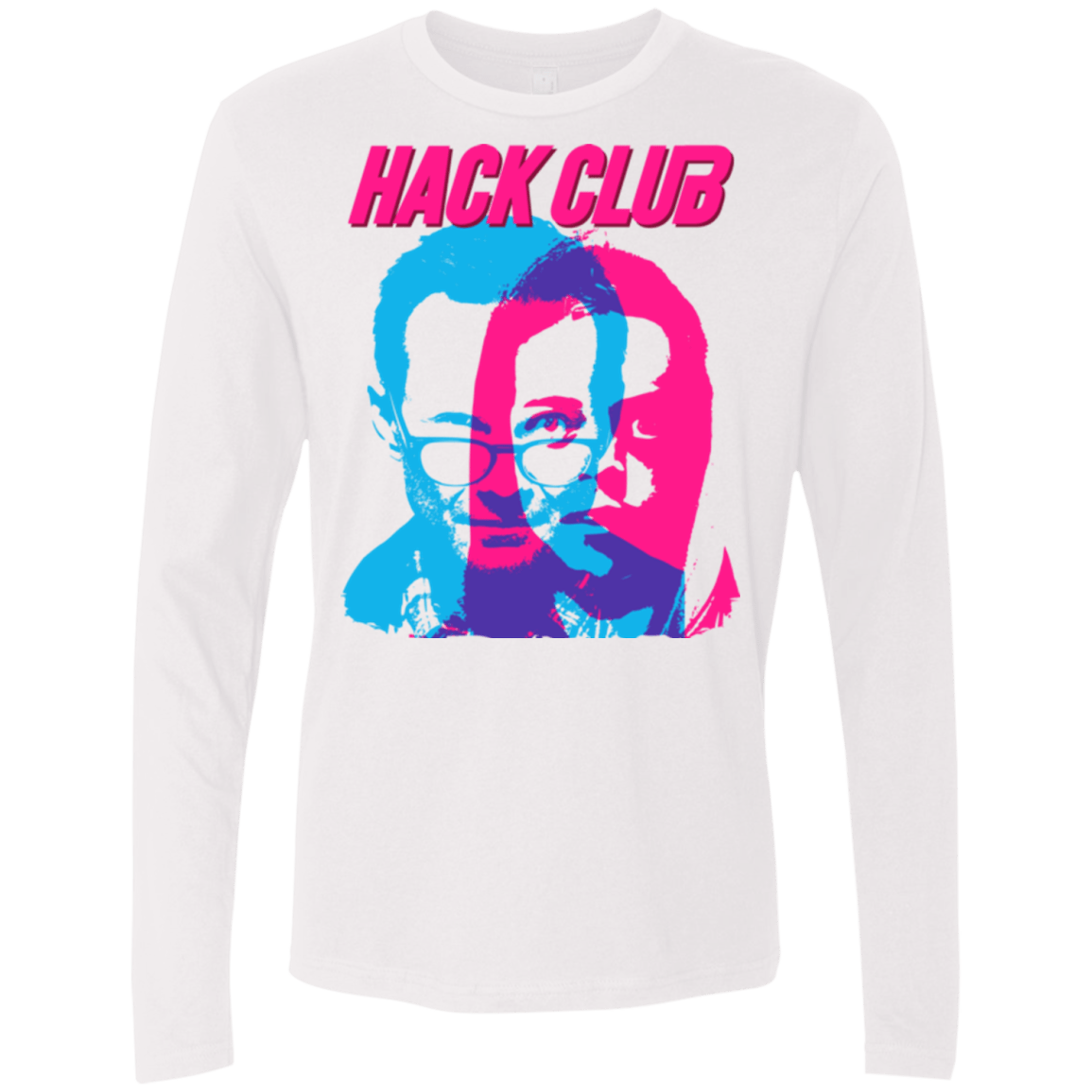 T-Shirts White / Small Hack Club Men's Premium Long Sleeve