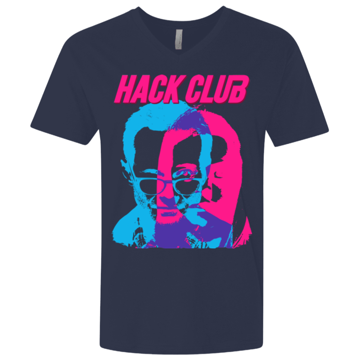 T-Shirts Midnight Navy / X-Small Hack Club Men's Premium V-Neck