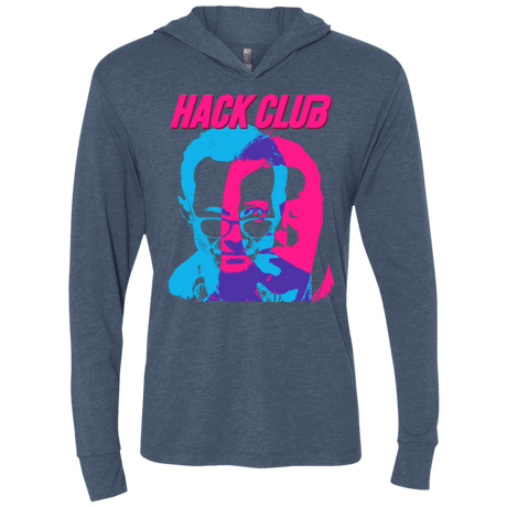T-Shirts Indigo / X-Small Hack Club Triblend Long Sleeve Hoodie Tee