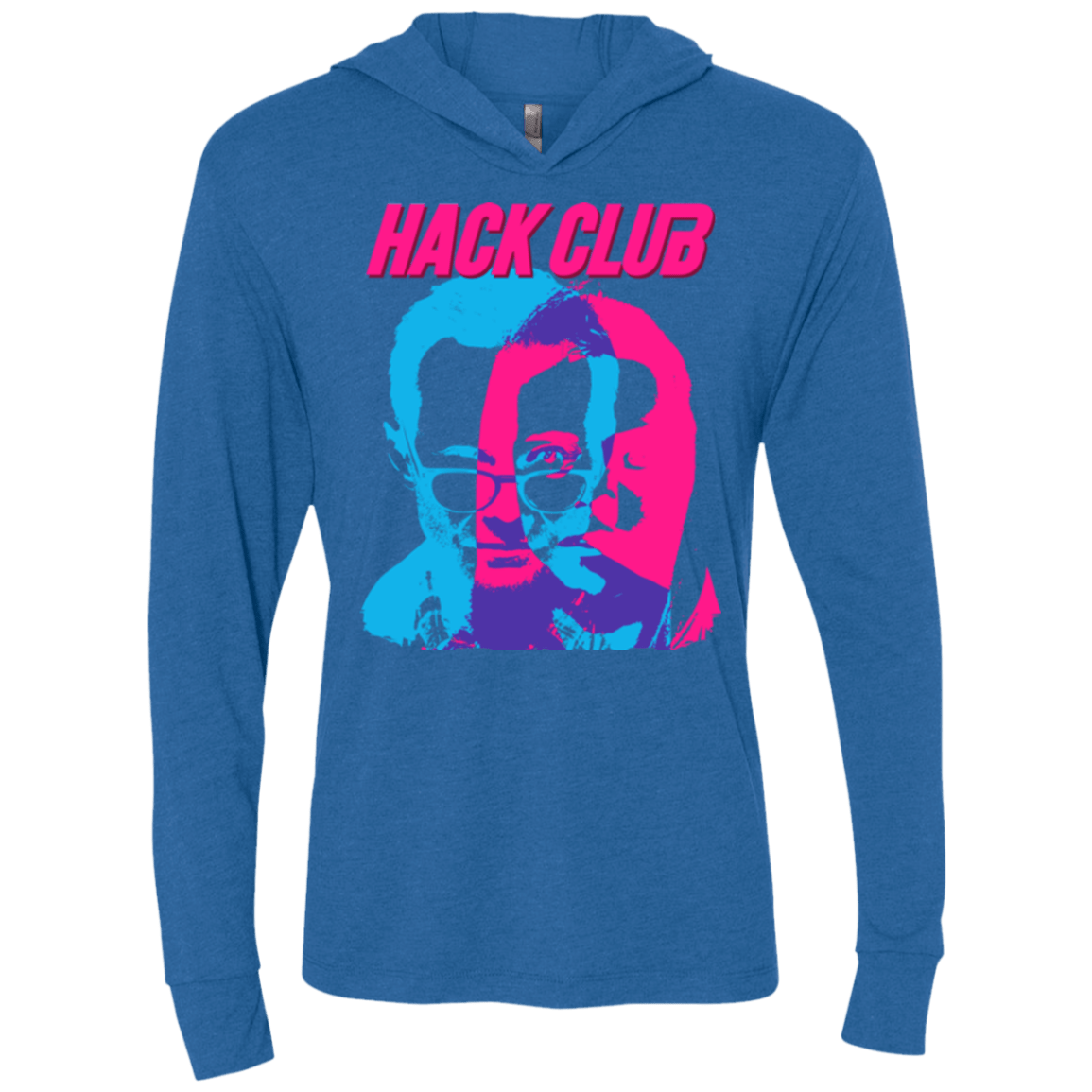 T-Shirts Vintage Royal / X-Small Hack Club Triblend Long Sleeve Hoodie Tee