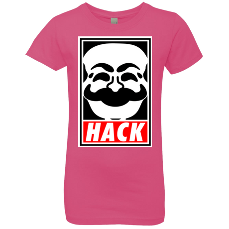 T-Shirts Hot Pink / YXS Hack society Girls Premium T-Shirt