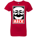 T-Shirts Red / YXS Hack society Girls Premium T-Shirt