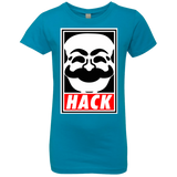 T-Shirts Turquoise / YXS Hack society Girls Premium T-Shirt