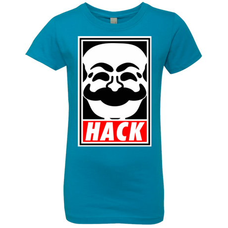 T-Shirts Turquoise / YXS Hack society Girls Premium T-Shirt